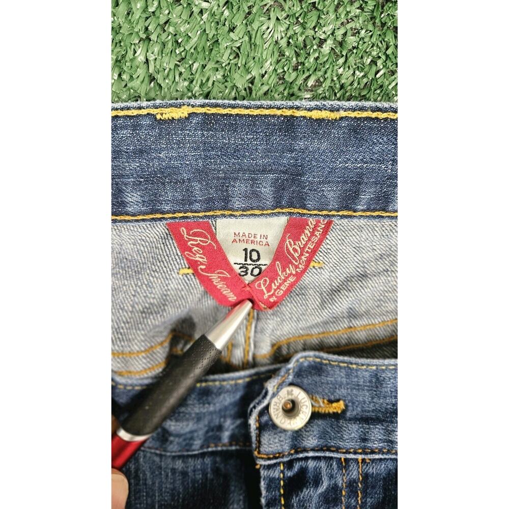 VINTAGE Lucky Brand Jeans Womens 10/30 Blue Sweet N Low Bootcut Stretch Mid Rise - Picture 4 of 10
